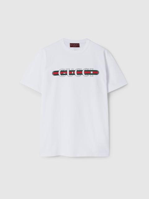 GUCCI Gucci print cotton jersey T-shirt