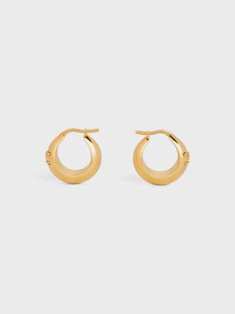 Triomphe Bold Hoops in Brass with Gold Finish