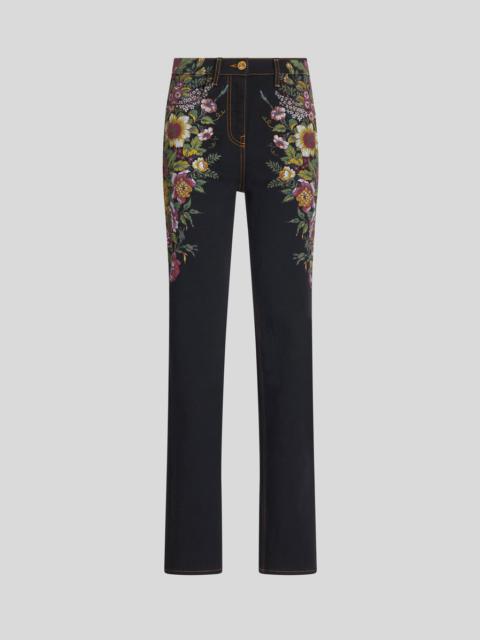 Etro SKINNY JEANS WITH FLORAL PRINT