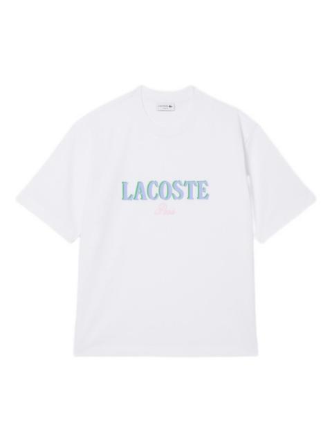 LACOSTE logo-lettering cotton T-Shirt