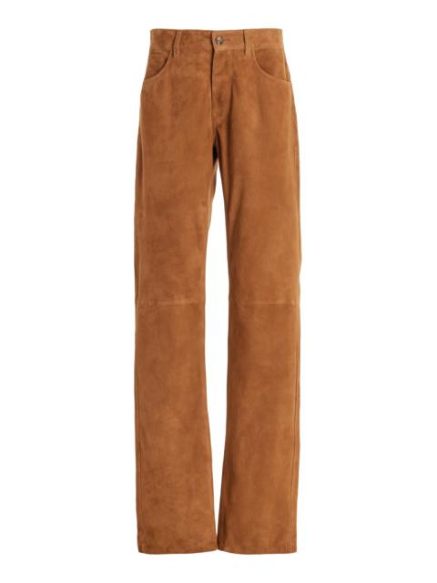 GABRIELA HEARST Anthony Five Pocket Pant in Camel Suede