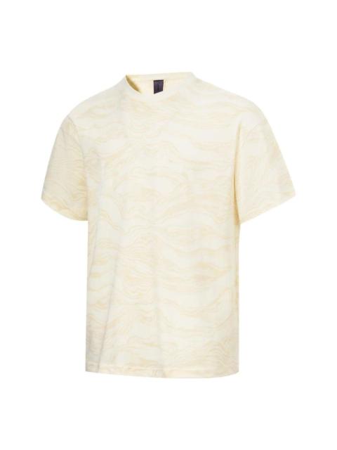 Li-Ning x Jackie Chan Kung Fu All-Over Print T-shirt 'Creamy White' AHST065-4