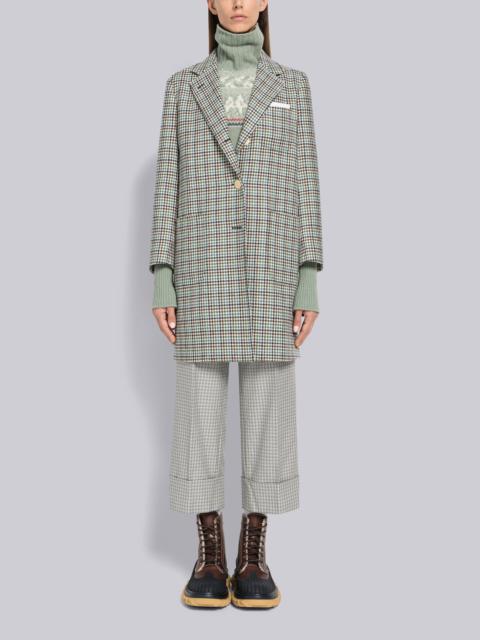 Thom Browne Houndstooth Lambswool Sack Overcoat