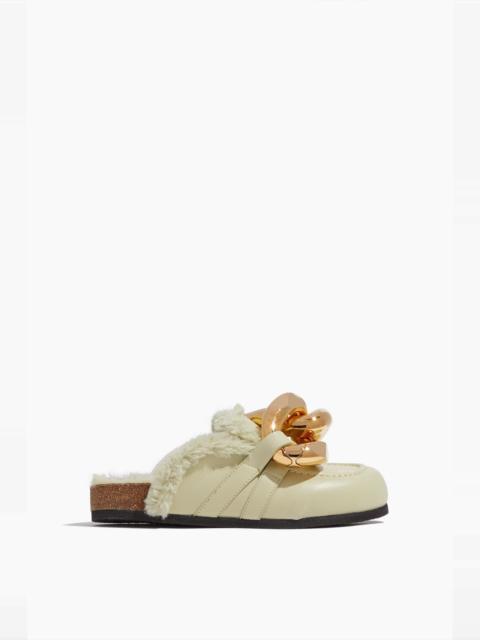 JW Anderson Chain Loafer Ecofur in Matcha