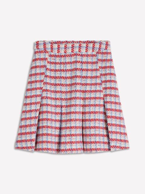 BODEN Flippy Textured Skirt-Pink Textured