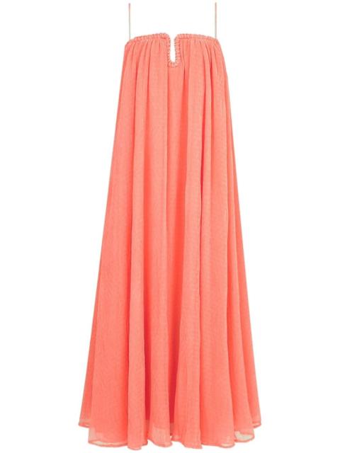 Aje. square-neck layered midi dress