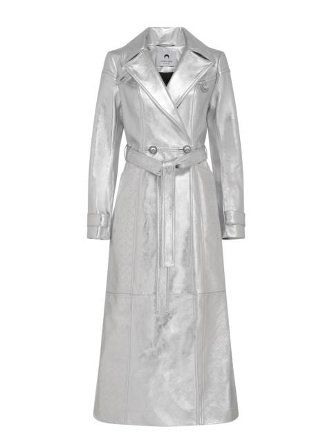 Marine Serre Laminated Leather Trench Coat