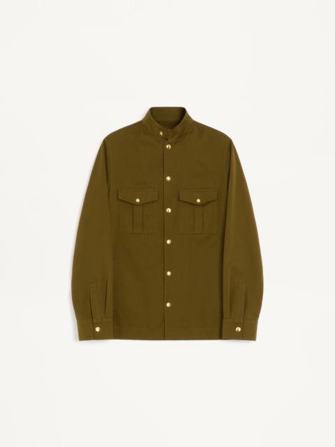 Valentino VALENTINO SHIRT JACKET IN CANNETÉ COTTON WITH VLOGO EMBROIDERY