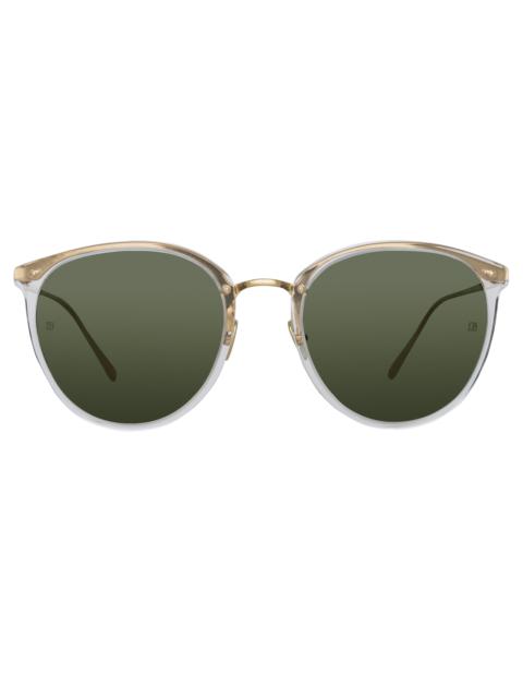 THE CALTHORPE |  OVAL SUNGLASSES IN CLEAR FRAME(C76)