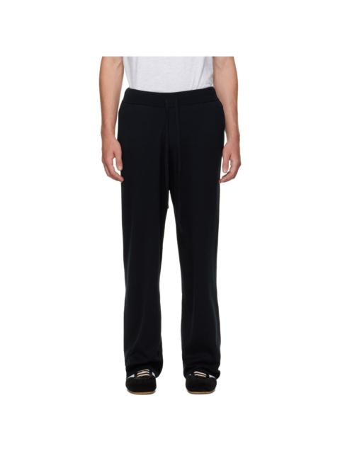 entire studios Black Straight Leg Knit Sweatpants