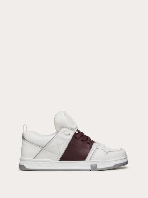 OPEN SKATE CALFSKIN AND FABRIC SNEAKER