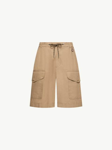 Moncler Cotton Poplin Cargo Shorts