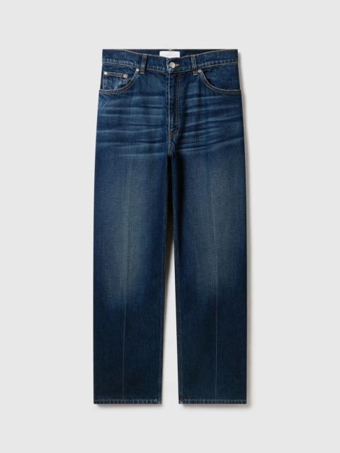 Stella McCartney Crest-Embroidered Straight Jeans