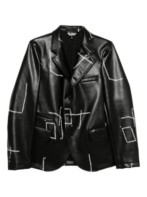 BLACK COMME des GARÇONS stitch detail-printed blazer