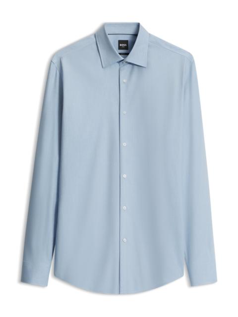 BOSS SLIM-FIT SHIRT IN COTTON-BLEND FLANNEL