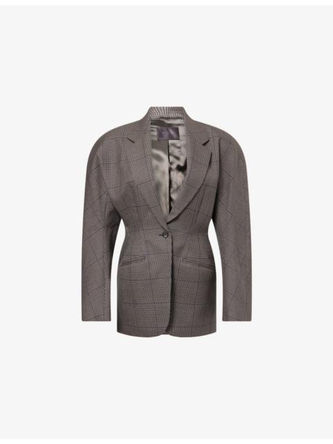 MUGLER Hourglass Tailored Wool Blazer