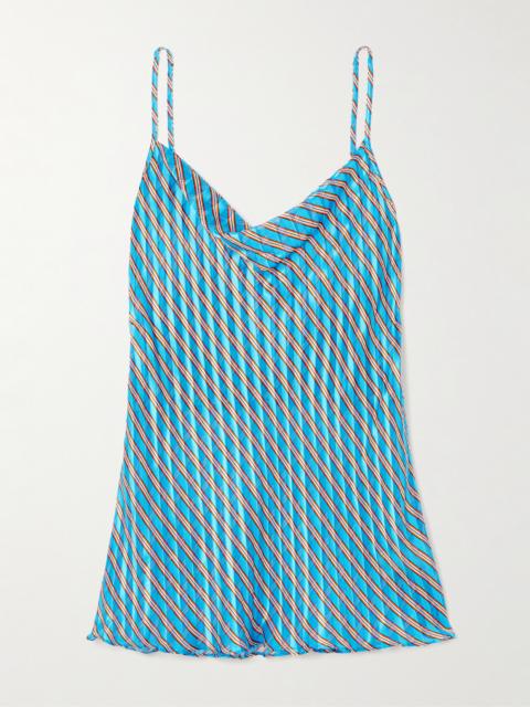 Dries Van Noten Draped Striped Devoré-satin Camisole