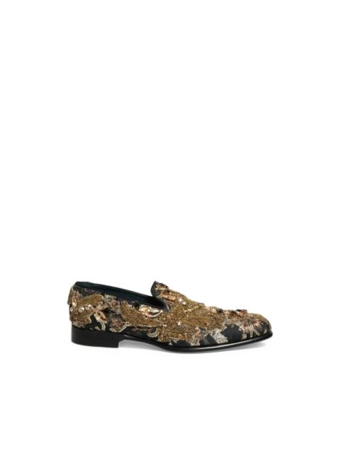 Dolce & Gabbana embellished brocade loafers