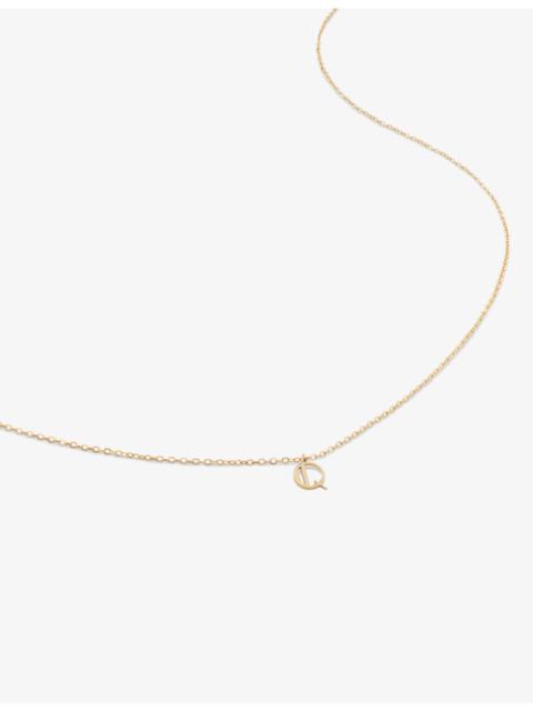 MONICA VINADER Small letter Q 14ct yellow-gold pendant necklace