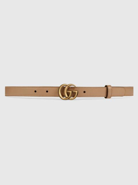 Thin belt with Double G buckle