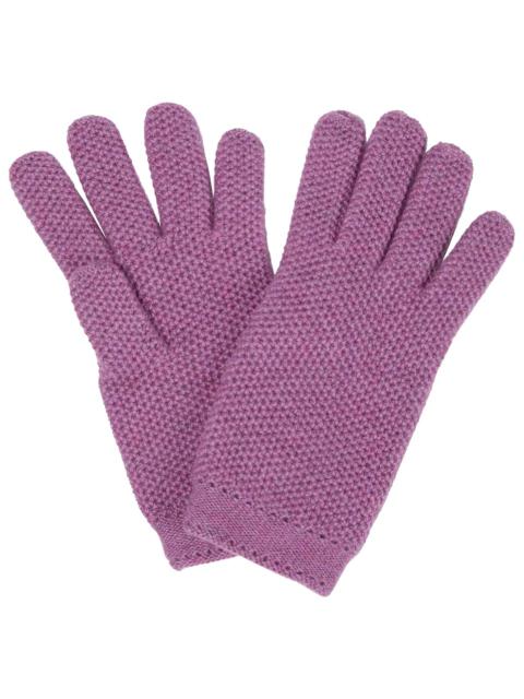 Crochet cashmere gloves