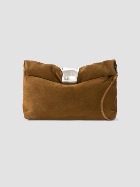 STAUD Women's Cuff Suede Clutch - Cigar