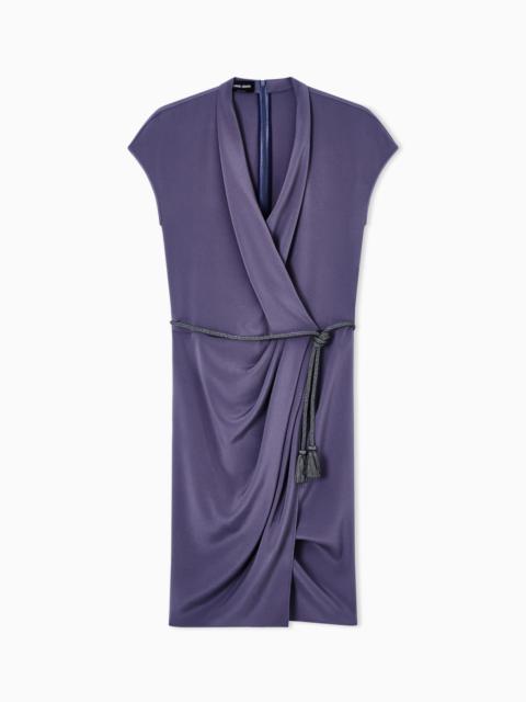 GIORGIO ARMANI LONG DRESS IN SILK-BLEND CRÊPE