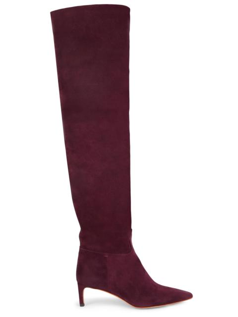 ULLA JOHNSON Women's Carolina Slouchy 55MM Over-The-Knee Suede Boots - Cognac