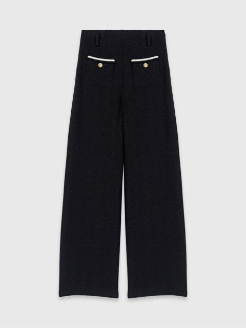 maje Lurex tweed trousers