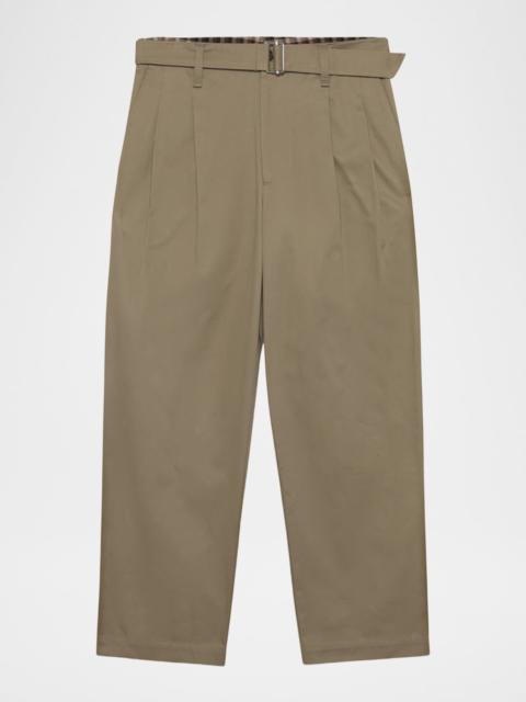 SIMKHAI Men's Kent Pleated Cotton Trousers