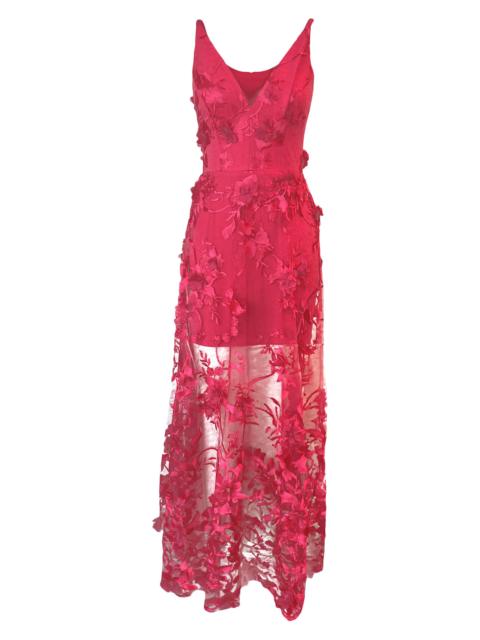 Dress The Population Women's Sidney Sheer Lace Gown - Begonia