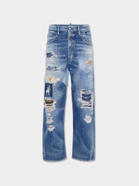 MEDIUM RIPPED PATCHES WASH KAWAII JEANS