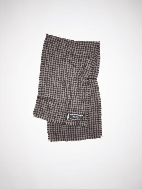 Acne Studios Houndstooth wool scarf - Grey/light grey