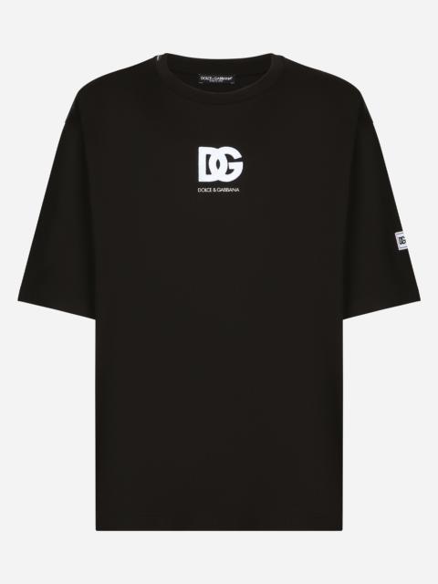 Short-sleeved T-shirt with DG logo patch
