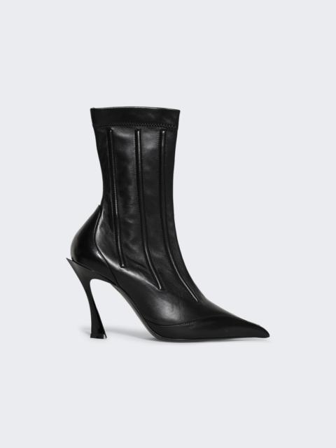 MUGLER Corset Ankle Boot Nappa Black