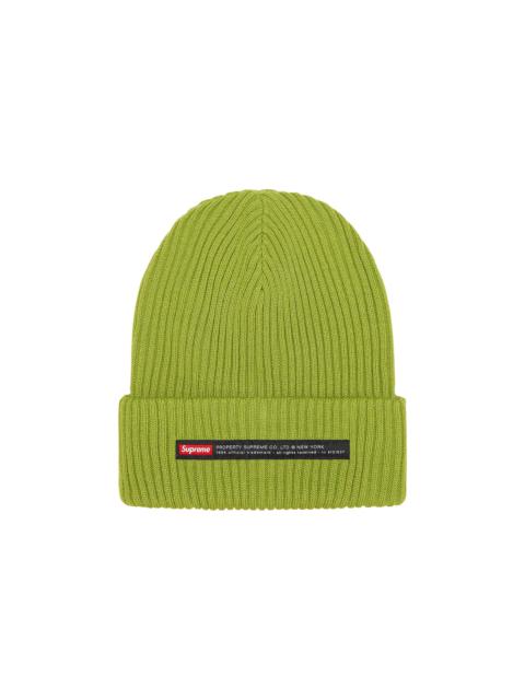 Supreme Property Label Beanie 'Olive'