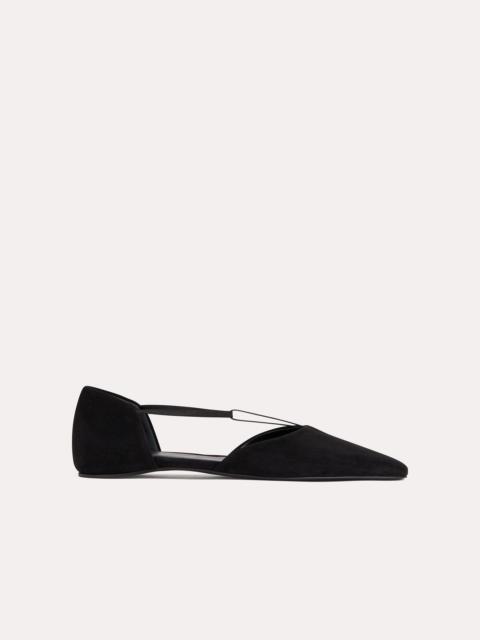 Totême The Suede T-Strap Flat black