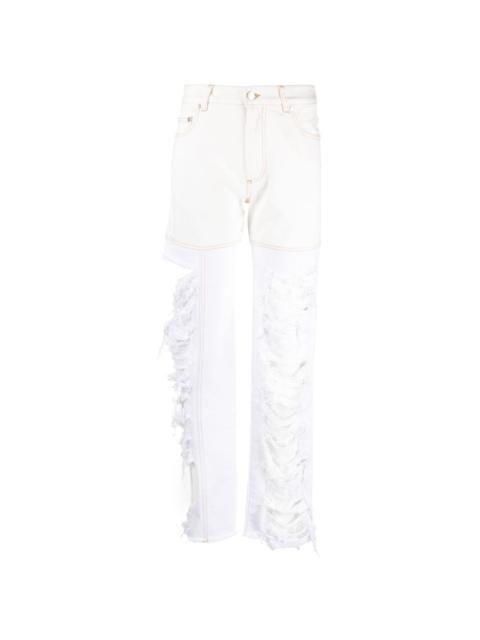 Combo high-rise straight jeans