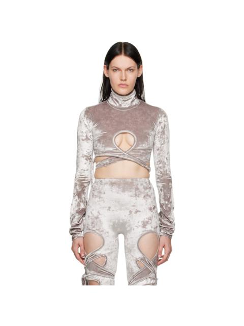 OTTOLINGER Silver Wrap Loop Turtleneck