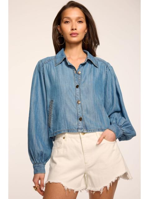 RAMY BROOK Aisla Chambray Cropped Jacket