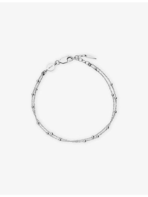 MISSOMA Beaded Sterling-Silver Double Chain Bracelet