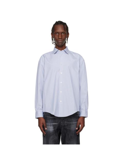BOSS Navy Striped Relaxed-Fit Shirt