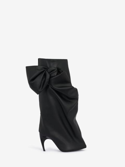 Alexander McQueen Women's Armadillo Bow Boot in Black