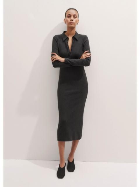 ME+EM Rib Midi Shirt Dress