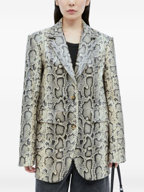 Sportmax snakeskin-pattern single-breasted blazer