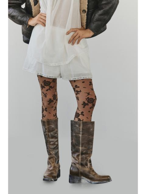 FREE PEOPLE Flocked Floral Tights
