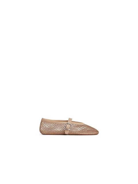 Alaïa BALLET FLATS IN STRASS FISHNET