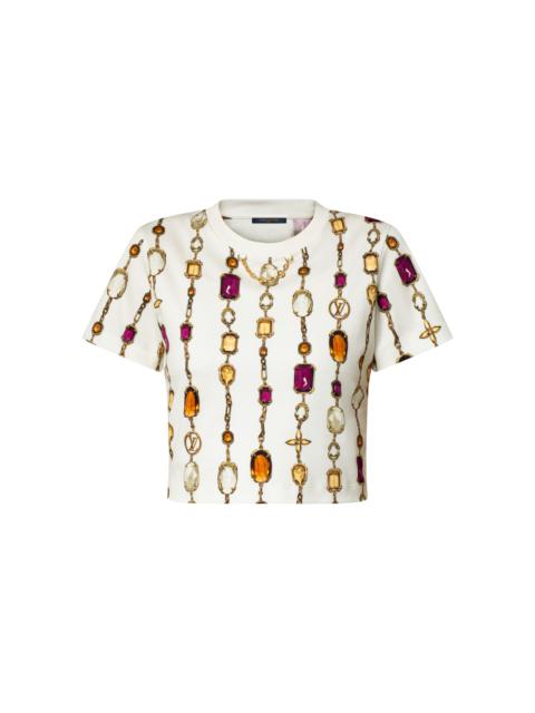Louis Vuitton Necklace Print Crop Top