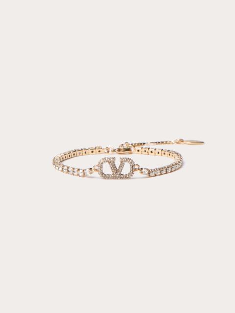 VLOGO SIGNATURE METAL AND SWAROVSKI® CRYSTAL BRACELET