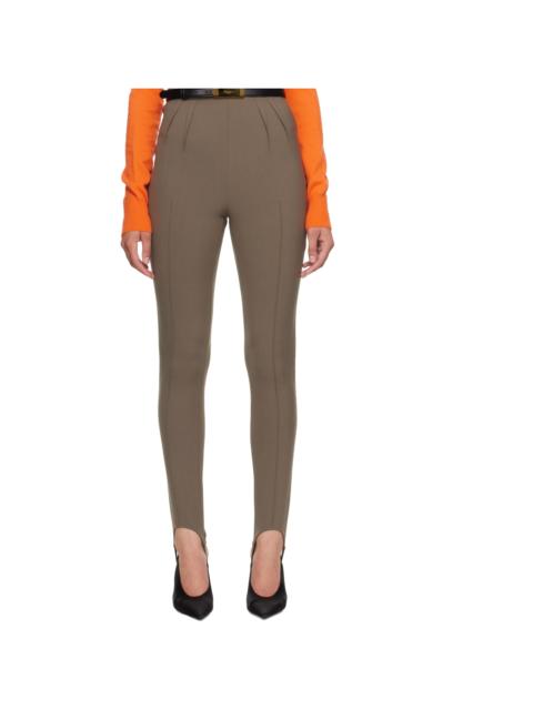 MUGLER Taupe Tailored Leggings